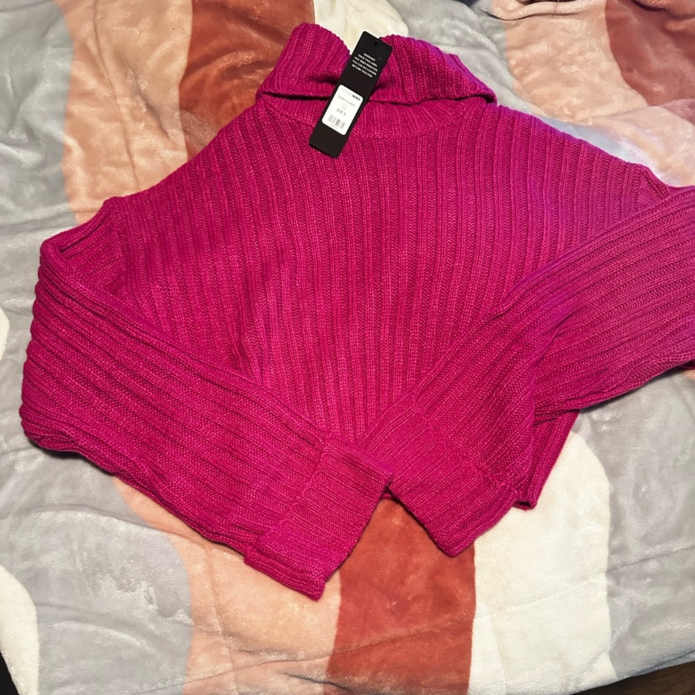 BN Fashion Nova Cropped Turtleneck Sweater